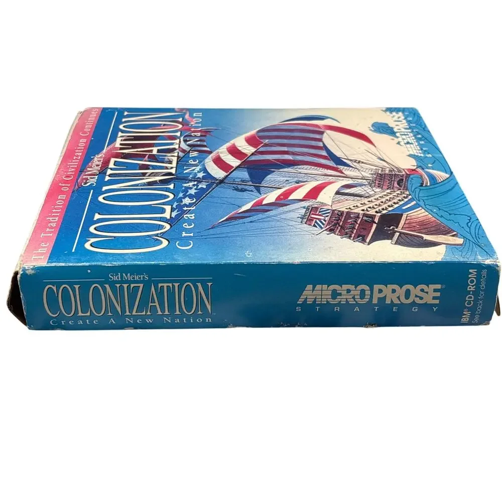 Sid Meier's Colonization Big Box PC Game MicroProse 1994 Strategy Civilization